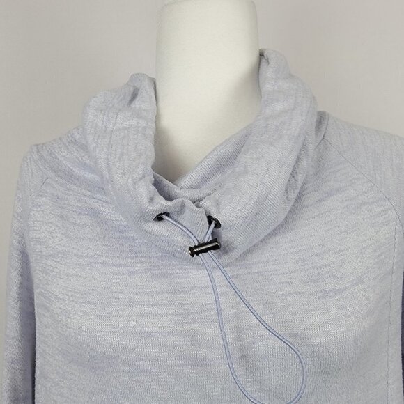 Soft Surroundings Funnel Neck Sweater Pullover Long Sleeve Pockets Lavender M - Picture 2 of 10